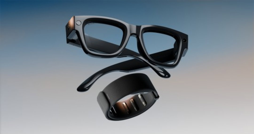 TechDogs-"An Image Of The Meta Ray-Ban Display And Meta Neural Band"